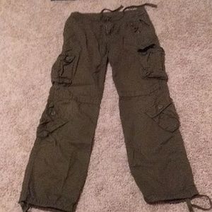 Grunge Army Green Cargo Pants w/ Utility Pockets